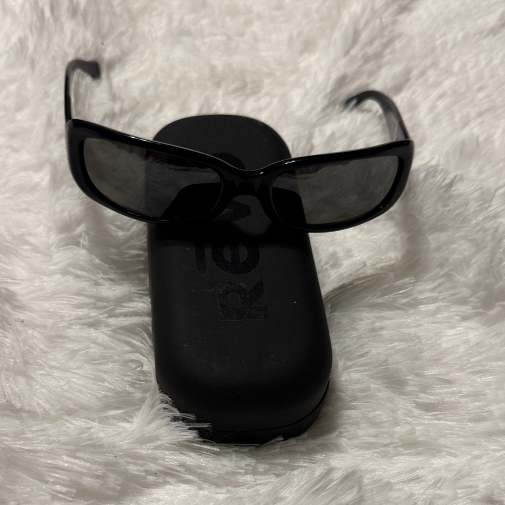 Revo Black Rectangular Sunglasses